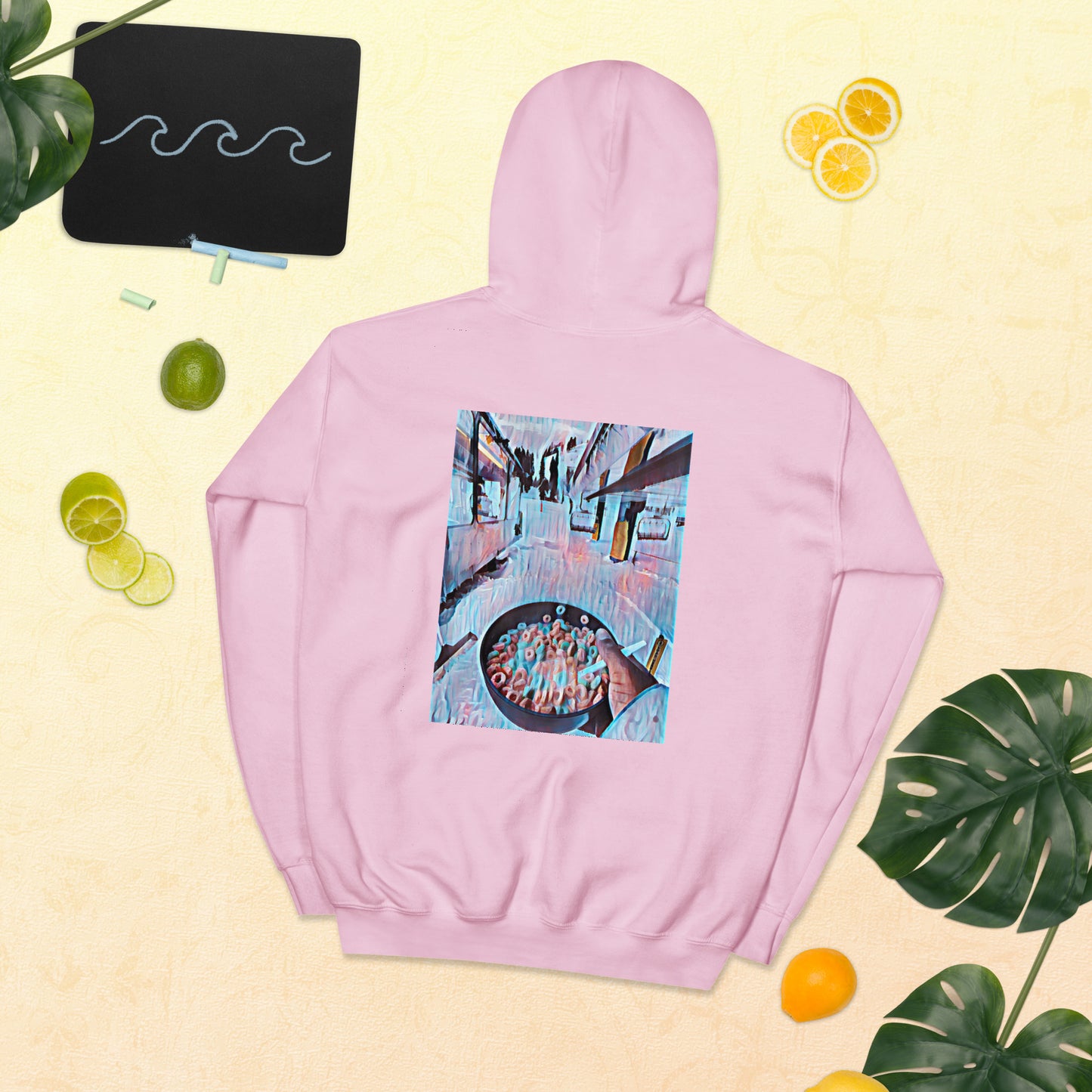 Nobody likes watered down cereal, but a water color picture is cool (hoodie)